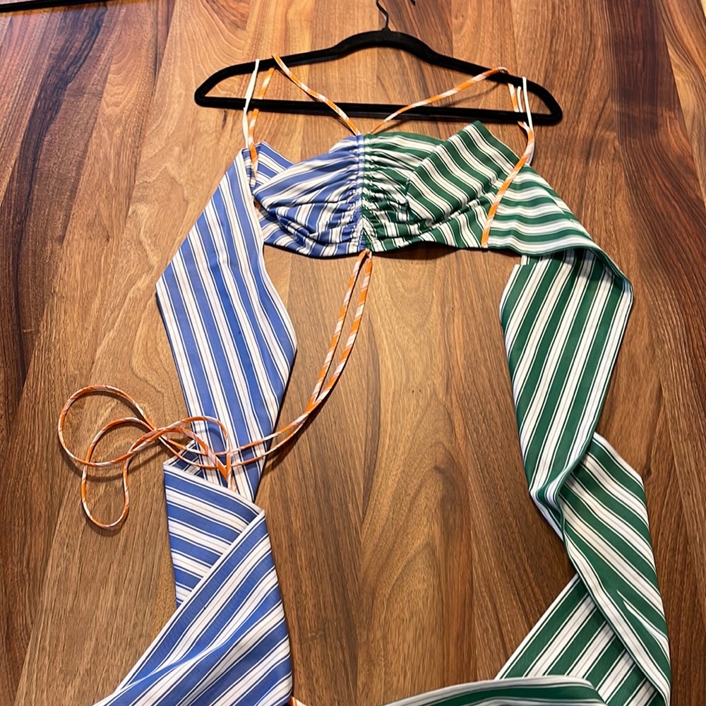 Rosie Assoulin poplin tie crop top